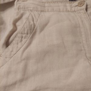 L.L. Bean linen pants ivory 10m/tall